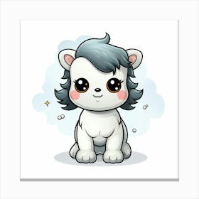 Cute Kawaii Dog Canvas Print