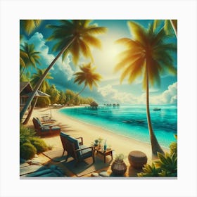 Tropical Beach Canvas Print