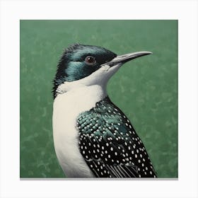 Ohara Koson Inspired Bird Painting Cuckoo 1 Square Canvas Print
