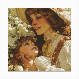 Mother And Daughter 3 Canvas Print