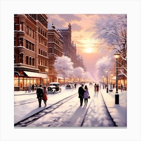 Street rommance Canvas Print