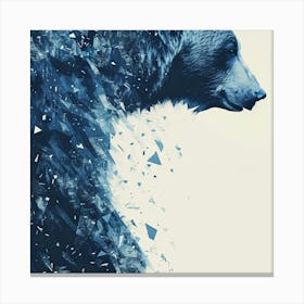 Bear Market Symbols With Shattered Glass Effects Digital Art Canvas Print