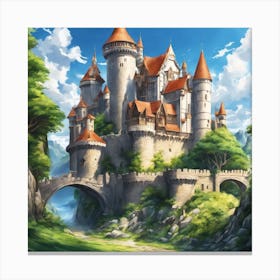 Castle In The Forest 6 Canvas Print