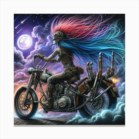 Biker Girl 1 Canvas Print