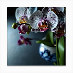 Orchids In A Vase 1 Canvas Print