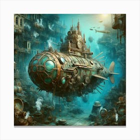 Steampunk Submarine 3 Canvas Print