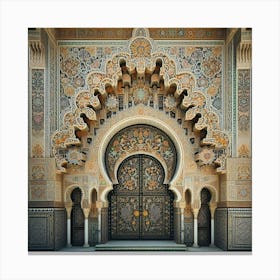 Door Of The Mosque In Morocco45 Canvas Print