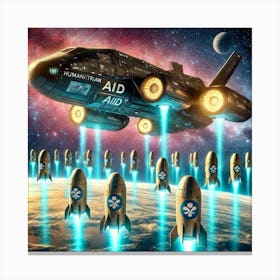 A Futuristic Sci Fi Depiction Of A Guardian Class Aid Delivery Canvas Print