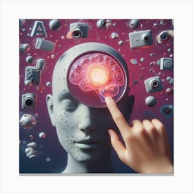 Brain - 3d Illustration Canvas Print