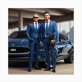 Two Men In Suits 1 Canvas Print