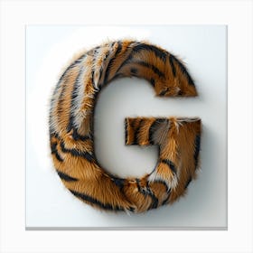 Tiger Fur Letter G Canvas Print