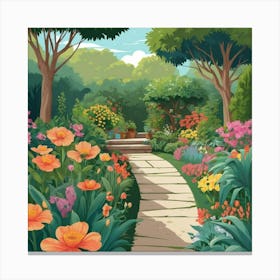 Garden Path Canvas Print