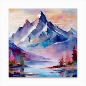 Firefly An Illustration Of A Beautiful Majestic Cinematic Tranquil Mountain Landscape In Neutral Col 2023 11 23t001825 Canvas Print