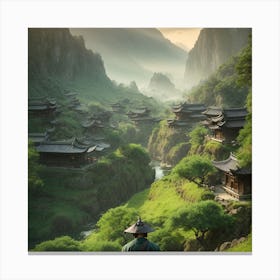 Chinese Village Canvas Print