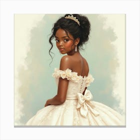 African American Girl Portrait Leinwandbild