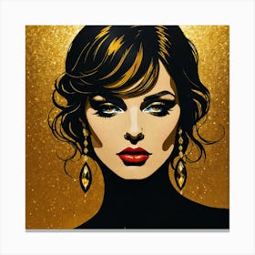 Gold And Black 2 Canvas Print