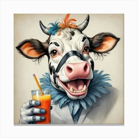 Clown Cow 2 Canvas Print