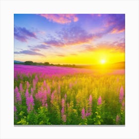 Dreamshaper V7 Photo Beautiful Colorful Wild Plants Background 1 Canvas Print