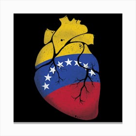 Venezuela Heart Flag Canvas Print