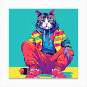 Cat With Sneakers Canvas Print