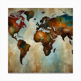 World Map 16 Canvas Print