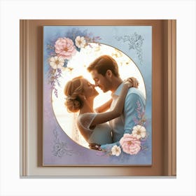 Couple Kissing In A Frame Canvas Print