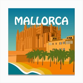 Mallorca Bold Illustration Canvas Print