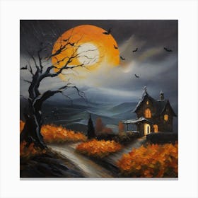 Haunted House 1 Canvas Print