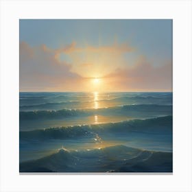 Sunrise Over The Ocean Canvas Print