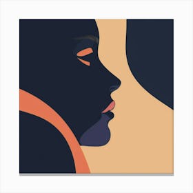 Silhouette Of A Woman Canvas Print