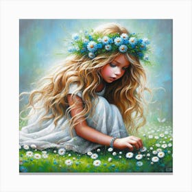 Daisy Girl Canvas Print