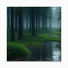 Foggy Forest Canvas Print