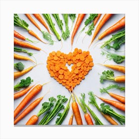 Heart Of Carrots Canvas Print