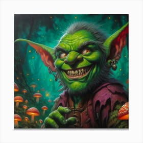 Troll In The Woods Canvas Print