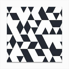 Black And White Triangles 4 Canvas Print