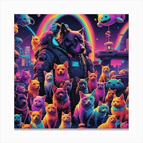 Space Cats Canvas Print