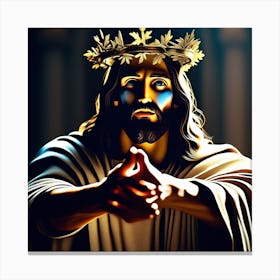 Jesus With Crown Canvas Print