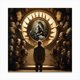 Man In Front Of A Mirror Canvas Print