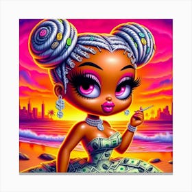 Money Girl 23 Canvas Print