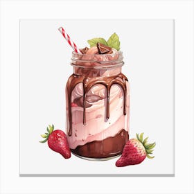 Chocolate Milkshake 3 Canvas Print