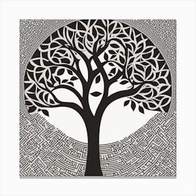 Craft A Black And White Nature TREE Canvas Print