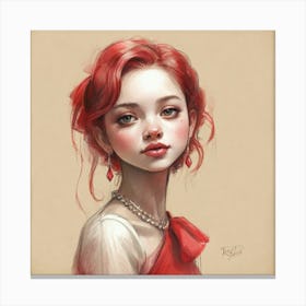 Red Haired Girl 2 Canvas Print