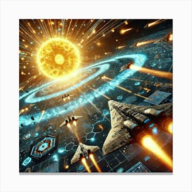 Star Interceptors Solar Flare Torpedoes Canvas Print