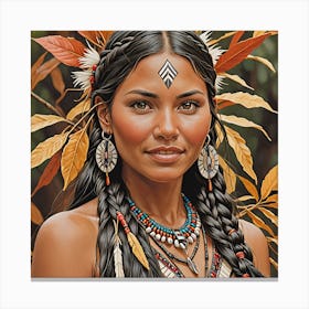 Native American Woman Canvas Print