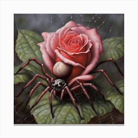 Spider And Rose Canvas Print