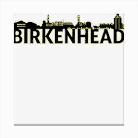 Birkenhead England Uk City Skyline Silhouette Outline Sketch Canvas Print