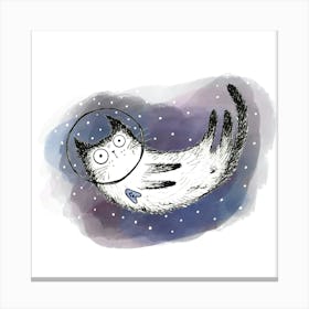 Cat In Space Canvas Print