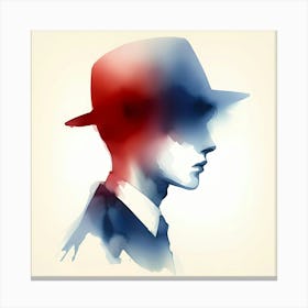 Portrait Of A Man In A Hat Canvas Print