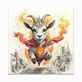 Super Goat Canvas Print