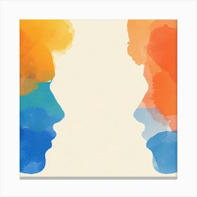 Portrait Of Two People Canvas Print